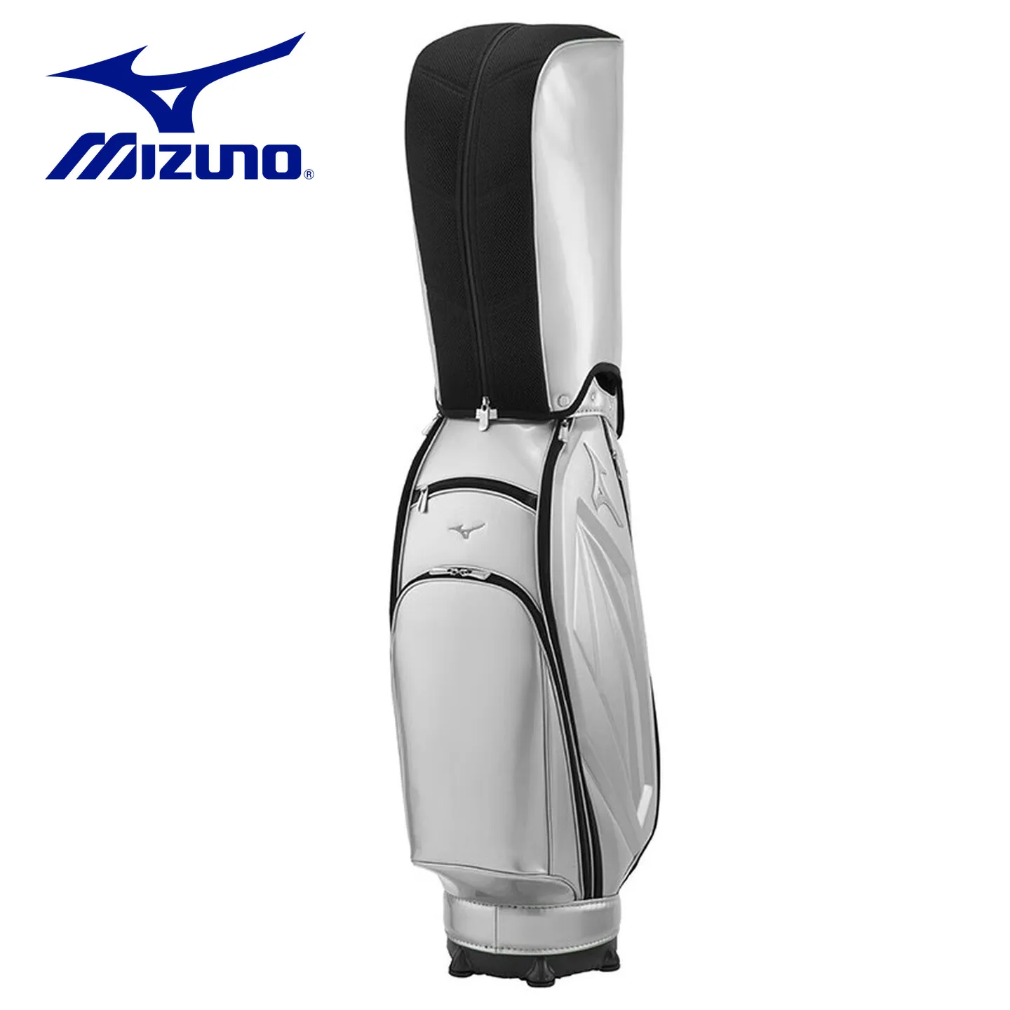 Mizuno JPX Men Golf Bag 5LJC223303 Lightweight Cart Bag 9.5 Inch Synthetic Leather Portable Club Organizer Silver Original view 3