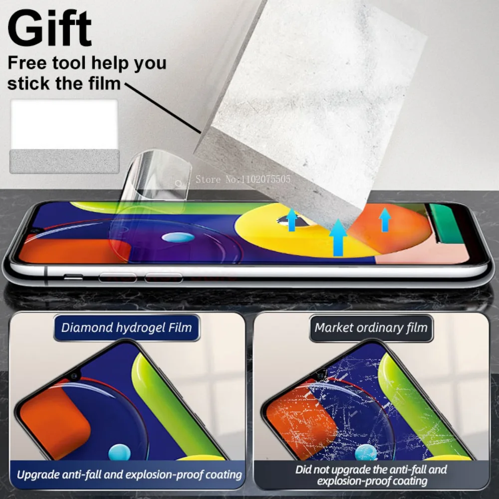 3Pcs Hydrogel Film For Samsung Galaxy A03 Core A13 A23 A33 A53 A73 Screen Protector For Samsung A04 A14 A24 A34 A54 Not Glass
