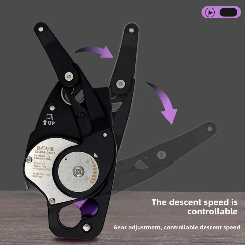 Descender Pulley, Multifunctional Ascender, Climbing Rope, Outdoor Aerial Work, Rock Climbing Device