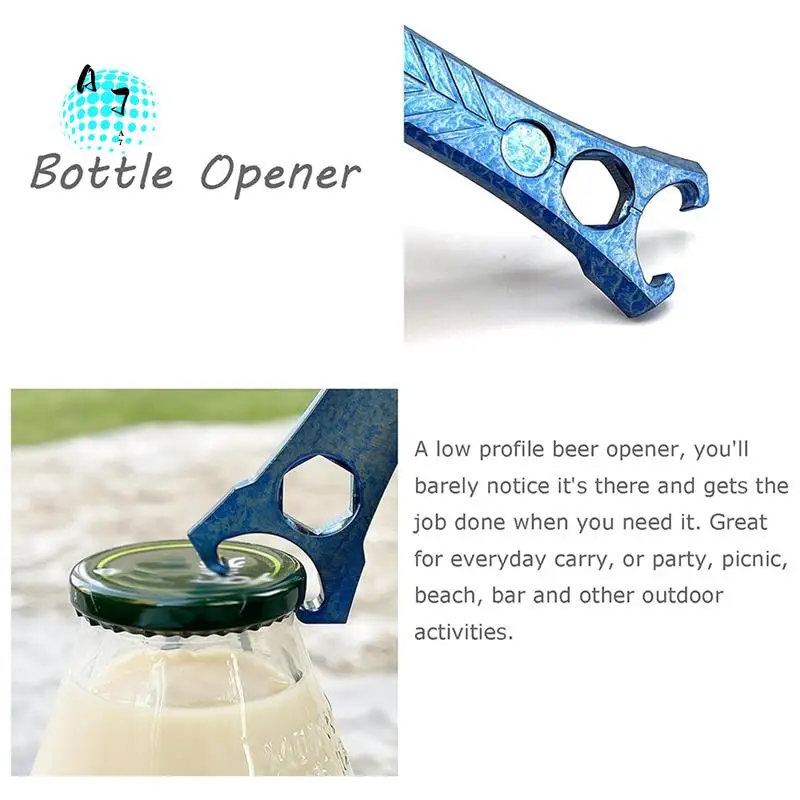 

A07F-Titanium Alloy Pry Bar Multi-Tool Bottle Opener Compact Size EDC Multi-Tool Pry Bar Wrench Screwdriver