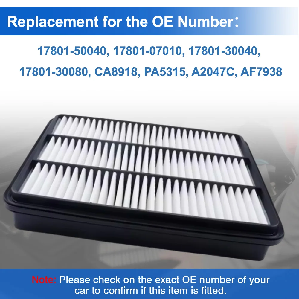

Engine Air Filter For Lexus GX470 LX470 Toyota 4Runner Land Cruiser Sequoia Tundra 4.7 L 17801-50040 17801-07010 17801-30040