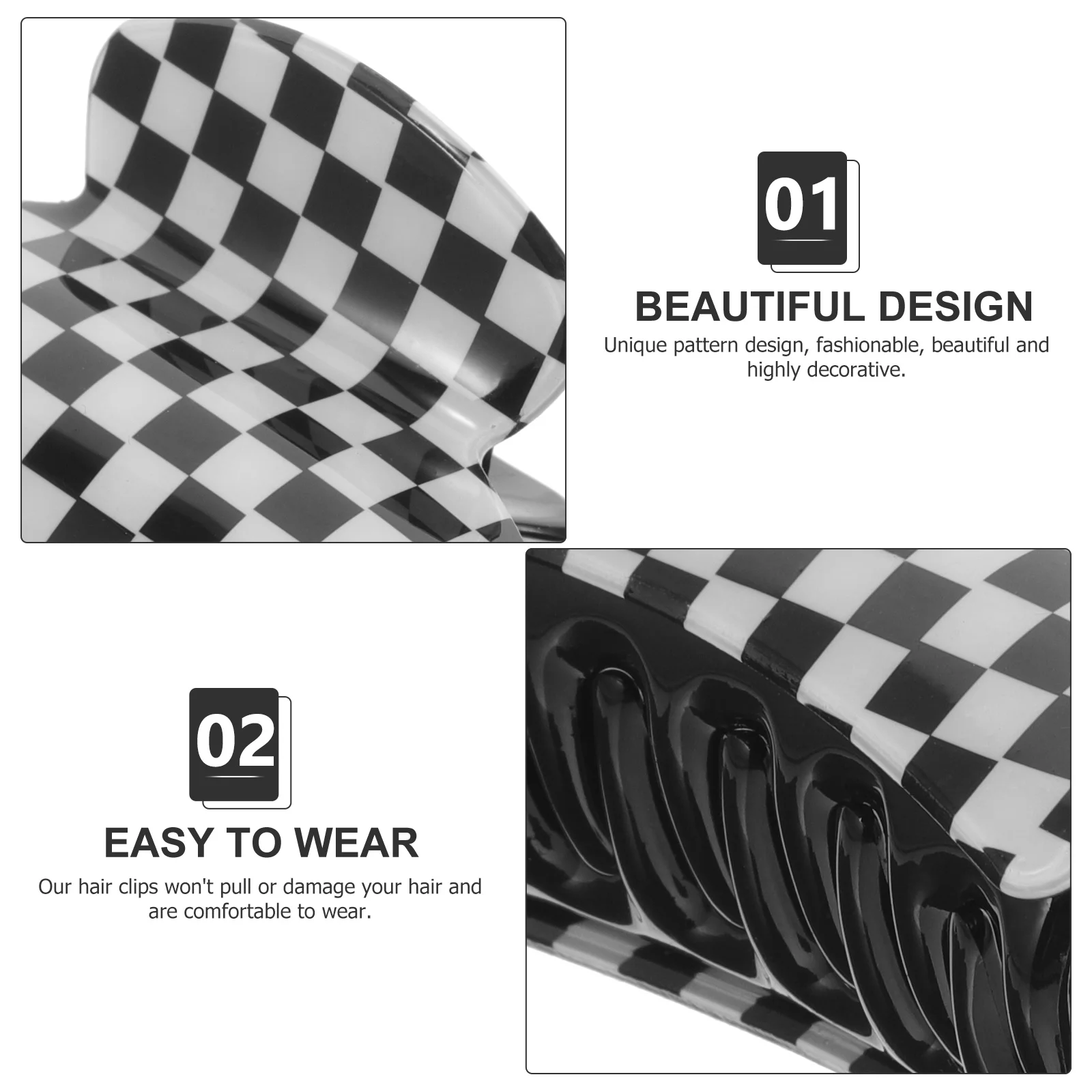 

1Pcs Woman Hair Claws Acrylic Headdress Exquisite Creative Design Bright Delicate Daily Use Party Wedding Gift Woman Hair Decor