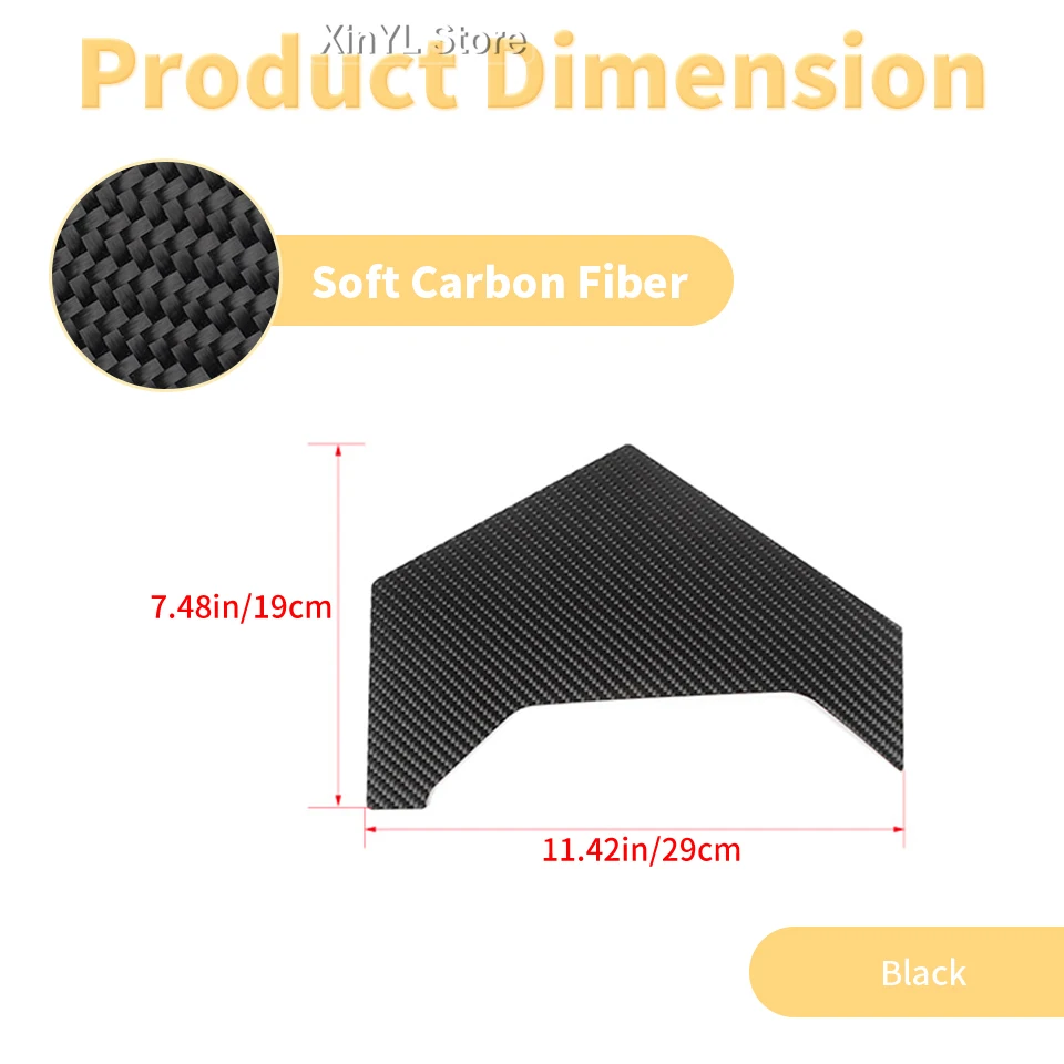 For Polaris RZR PRO XP Uitimate 2021 Up Carbon Fiber Dashboard Front Panel Cover Sticker