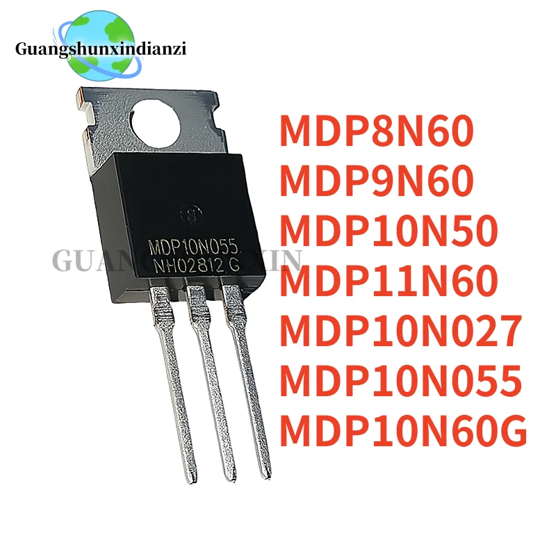 10PCS 100% NEW high-quality MDP8N60 MDP9N60 MDP10N50 MDP11N60 MDP10N027 MDP10N055 MDP10N60G TO-220 Best Quality In Stock