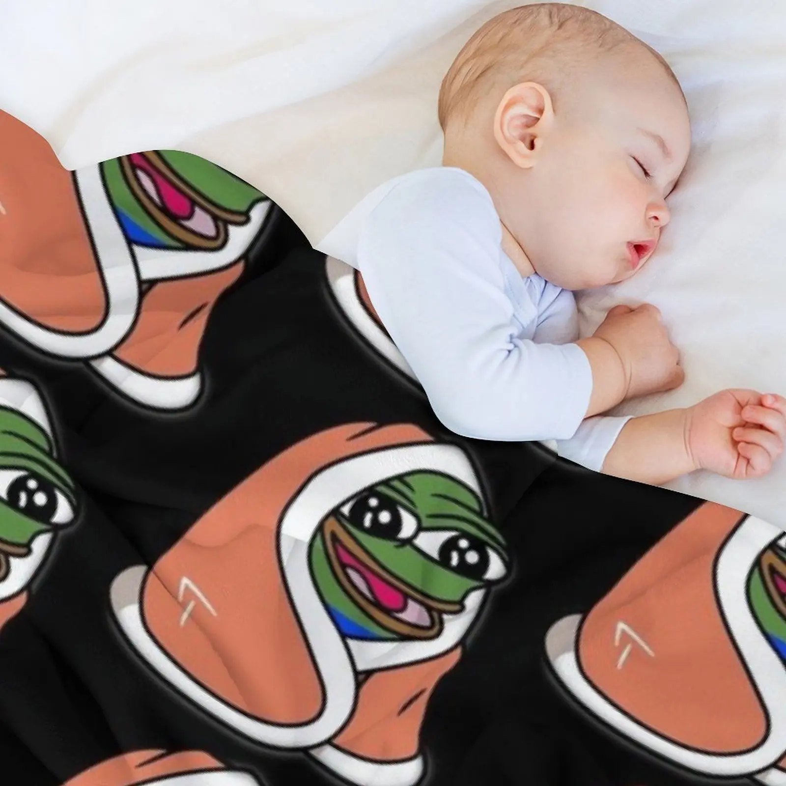 بطانية بيبو - بطانية بيبيجا تويتش ديسكورد الضفدع رمي بطانية كبيرة ناعمة كبيرة بطانيات أنيمي أرائك بطانيات الديكور