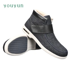 High quality men's shoes long tube high top comfortable lightweight walking shoes cushioning breathable women's elderly shoes