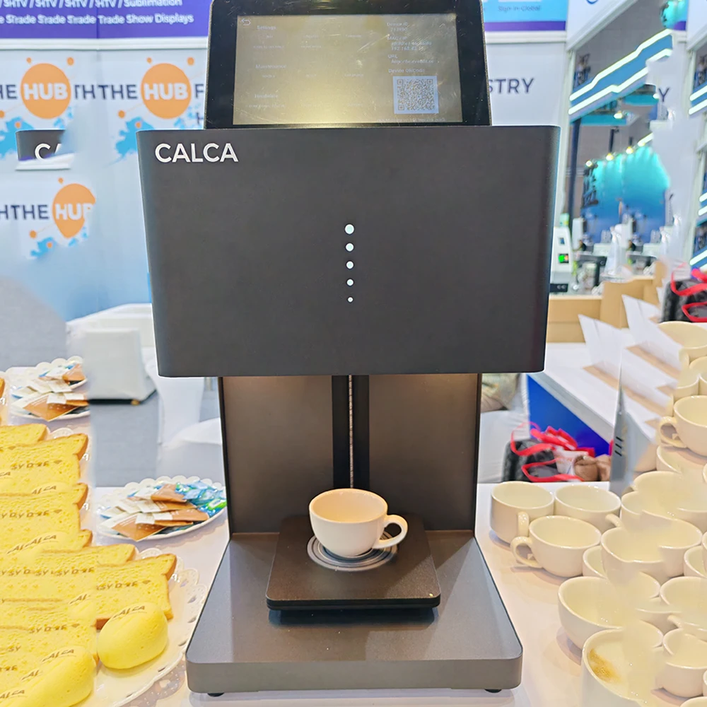 CALCA Food-Grade WiFi 600dpi Coffee Latte Art Printer for DIY Pictures/Patterns on Coffee Dessert Cake and Cookies Cafe Shop Use