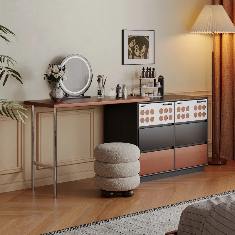 

Storage Drawers Dressing Table Makeup Bedroom Modern Vintage Dressing Table Service Wood Mesa De Maquillaje Trendy Furniture
