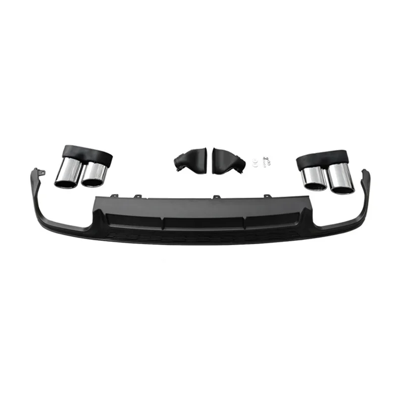 

Black Rear Diffuser with Exhaust Pipes For Audi A6 C8 2019-2022 Upgrade S6 Type Car Rear Bumper Lip Diffuse