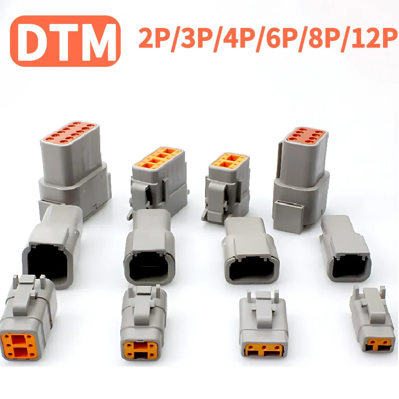 

Deutsch ​​DTM Series 2-12P Waterproof Electrical Connector - Heavy Duty Plug for Truck Gearbox & Construction Equipment​