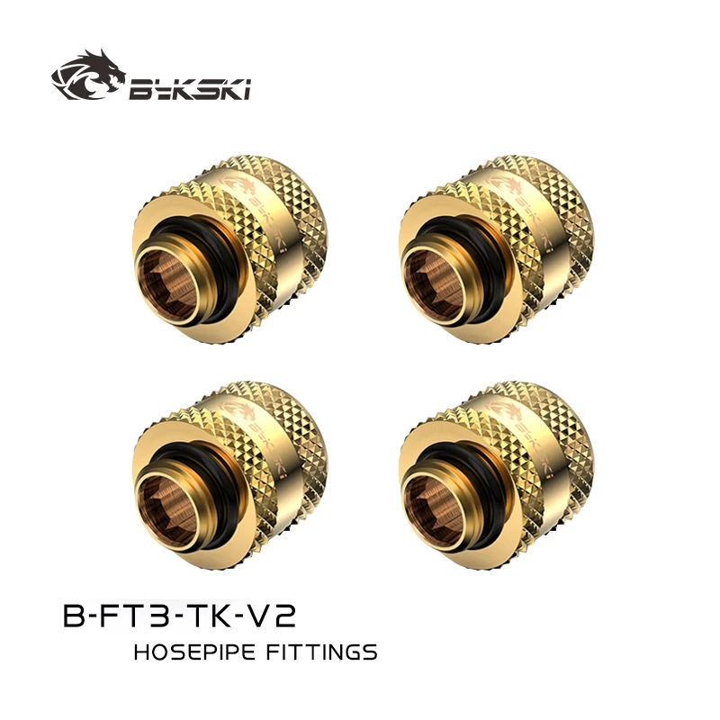 

Bykski 4 шт./лот G1/4 дюйма фитинг для шланга для ID 13 мм + наружный диаметр 16 мм трубы/ID13 мм + OD19 мм мягкая трубка/ручной латунный соединитель B-FT3-TK-V2