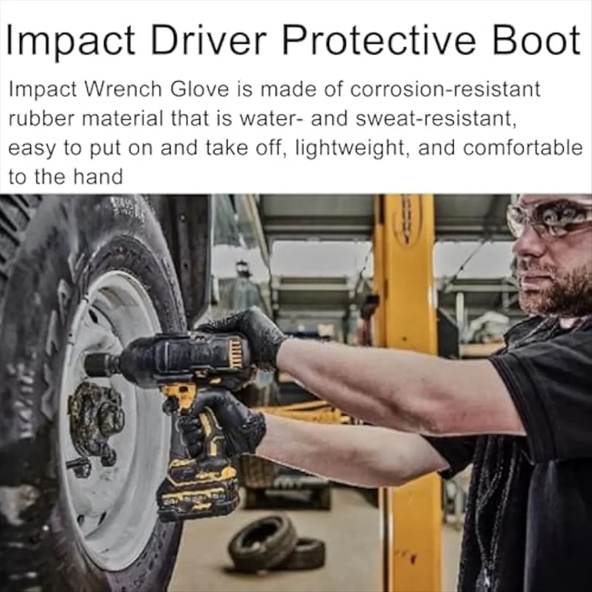 KSOL High Torque Impact Wrench Boot for PB850-QZ DCF850 Rubber Impact Driver Wrench Protective Sleeve Suit