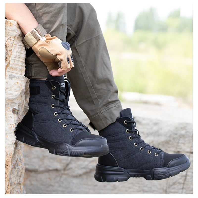 Indestructible Men Work Safety Boots Outdoor Military Boots Anti-puncture Industrial Shoes Winter Boots work Boots Anti-smash