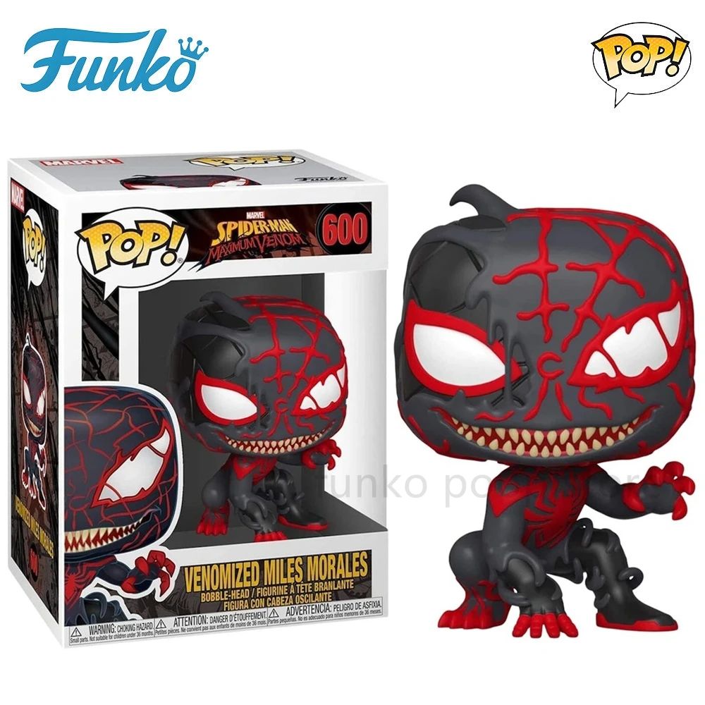 Nuevo FUNKO POP Spider-Man Miles Morales Maximum Venom 2026 # Colección de 600 Figuras de Acción, Juguetes de Colección para Niños, Regalo