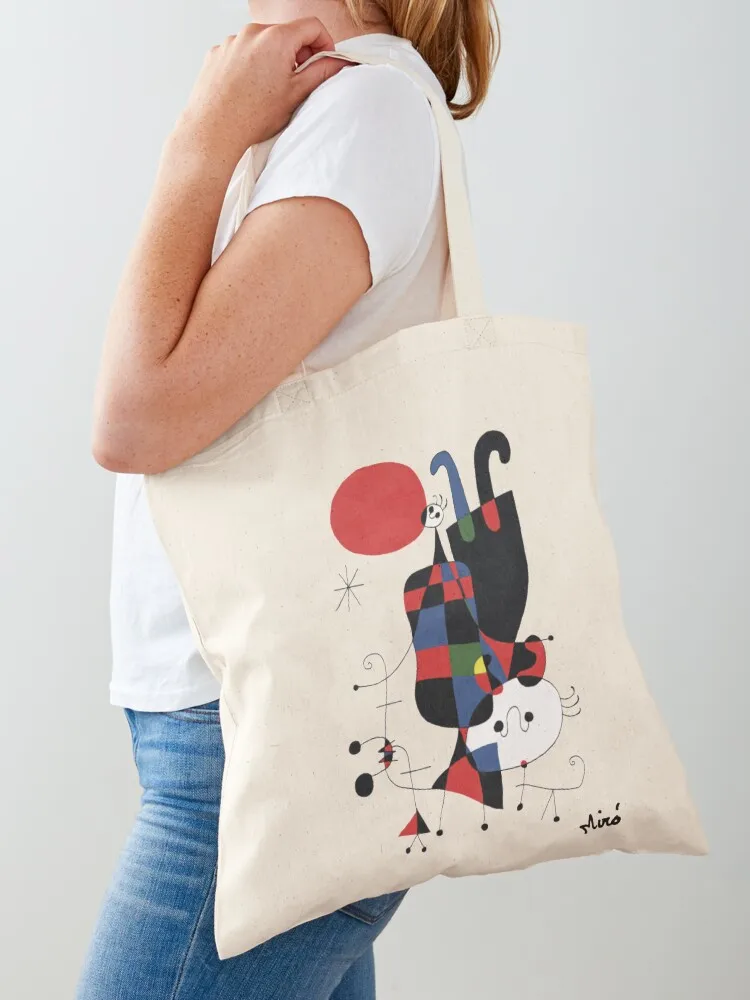

Joan Miró Abstract Surrealism “Figures and Dog in Front of the Sun” Tote Bag Lady bag Women's handbag shopping trolley bag