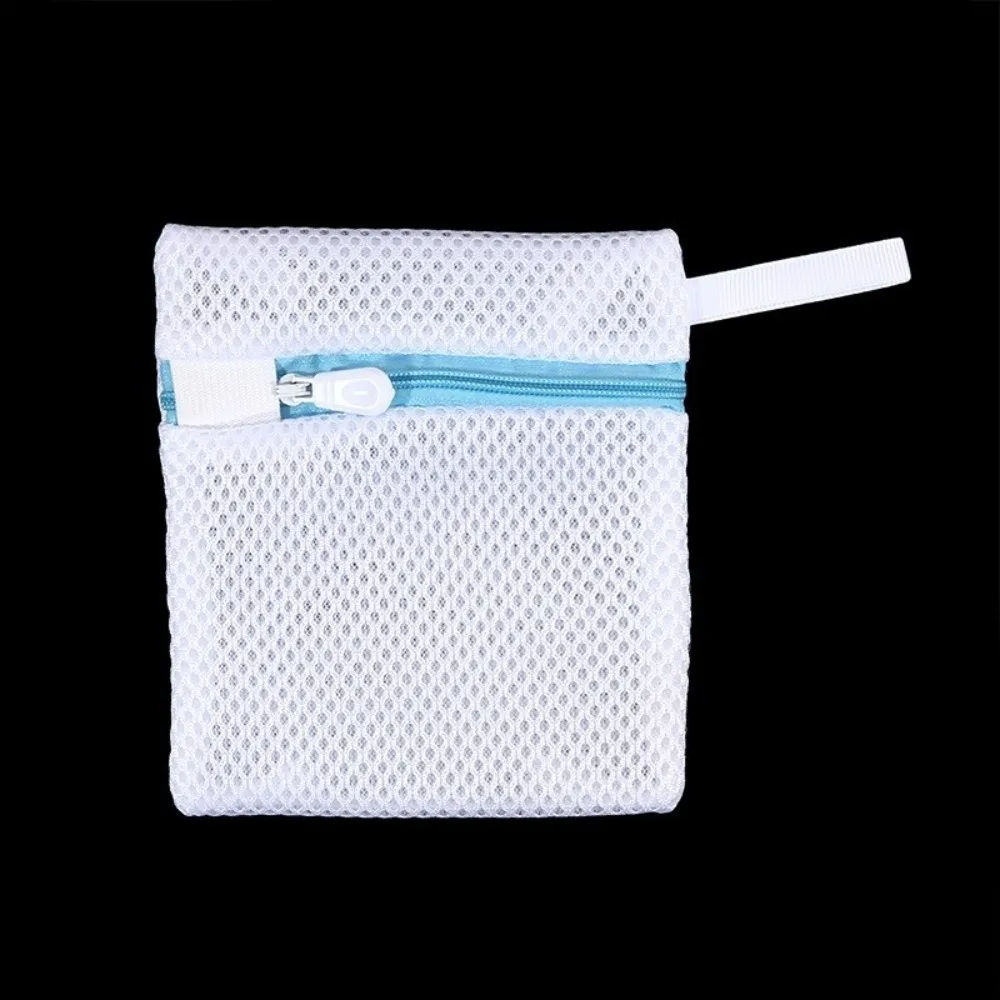 Easy Storage Mini Small Mesh Laundry Bag Single-Layer Polyester Machine Zipper Bag Zipper Mesh Laundry Pods Washing Pouch Travel view 3