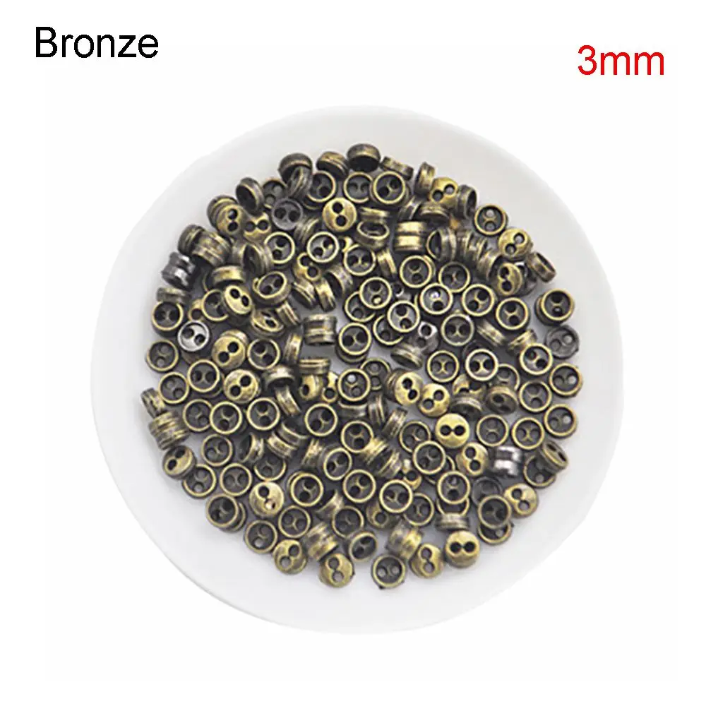 50pcs  3/4/5/6mm Handmade  Craft  Dollhoues Miniature blythe Mini Metal Buttons  Pullip Clothing Sewing  DIY  Clothes