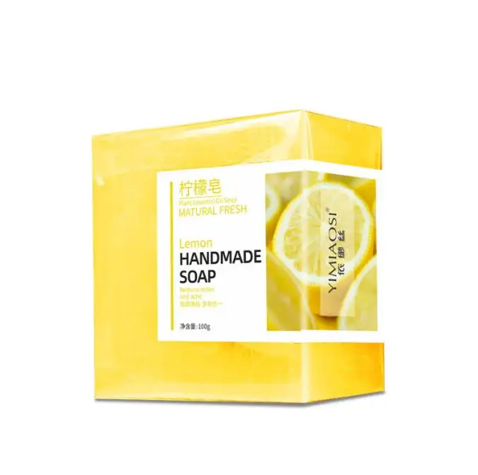 lemon handmade soap Cleaner Removal Pores Acne Body Treatment Body Moisturizing Care Skin Whitening Soap Shower