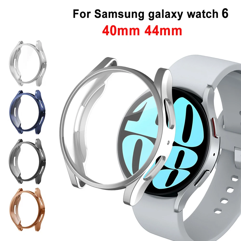 Case for Samsung Galaxy watch 6 44mm 40mm Plated Screen protector TPU all-around bumper Shell Galaxy watch 6 40 mm 44 mm cover