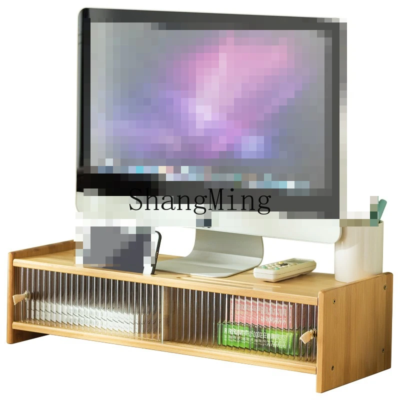SM Desktop Computer Screen Monitor Height Increasing Storage Bracket Lift Pad Height Bottom Support Office Desktop Storage