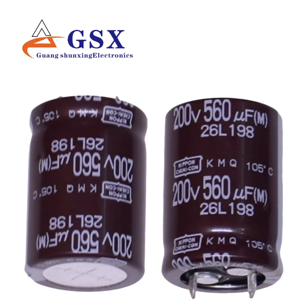 

560UF 200V imported aluminum electrolytic capacitor 200v560uf 22 * 30 Black Diamond KMQ 105 degrees