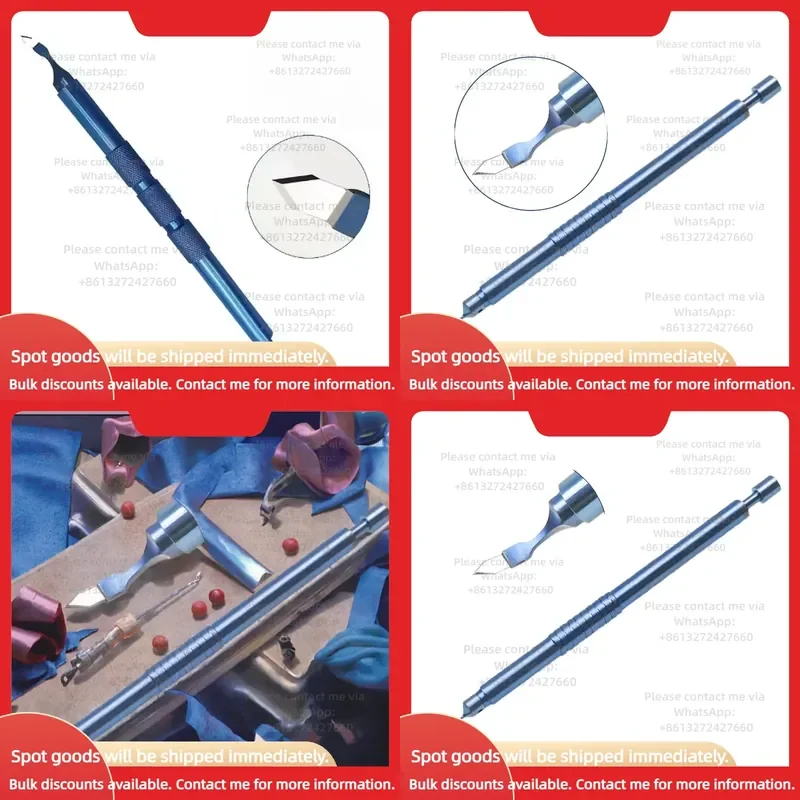 Titanium Corneal Blade Sapphire Knives Manual Class II Ophthalmic Tools Kit 1 Year Warranty Custom