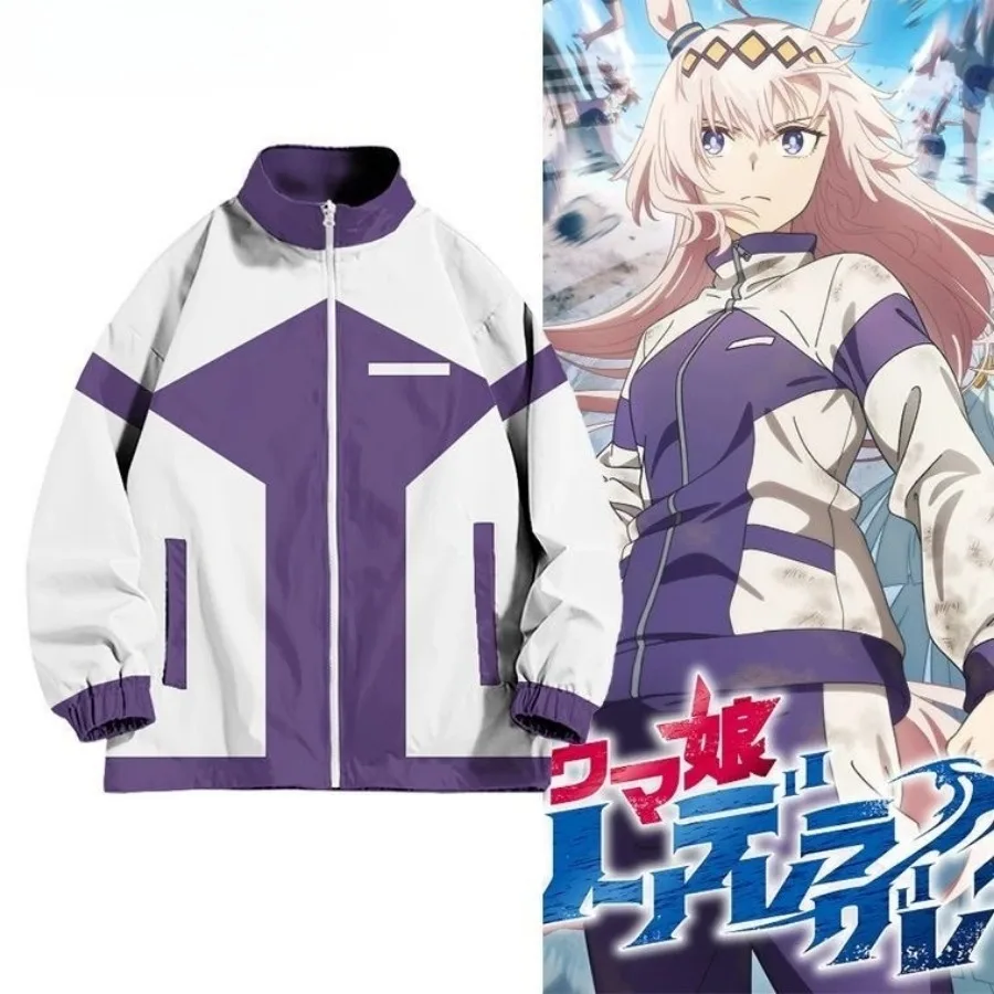 

Uma Musume Pretty Derby Machico Oguri Cap 3D Stand Collar Jacket Y2k Man Women Harajuku Zip-up Hoodie Casual Zip Sweatshirt