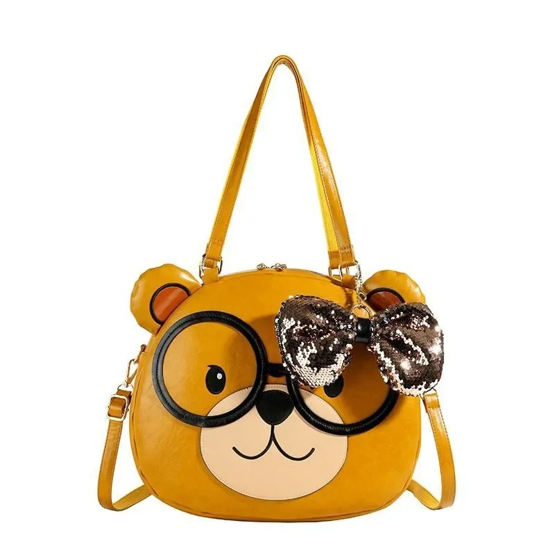 

Cream Bag Bow Genuine Cartoon New Cute Large Capacity Tote Commuter Mommy Shoulder High Appearance Level and High Quality Bag