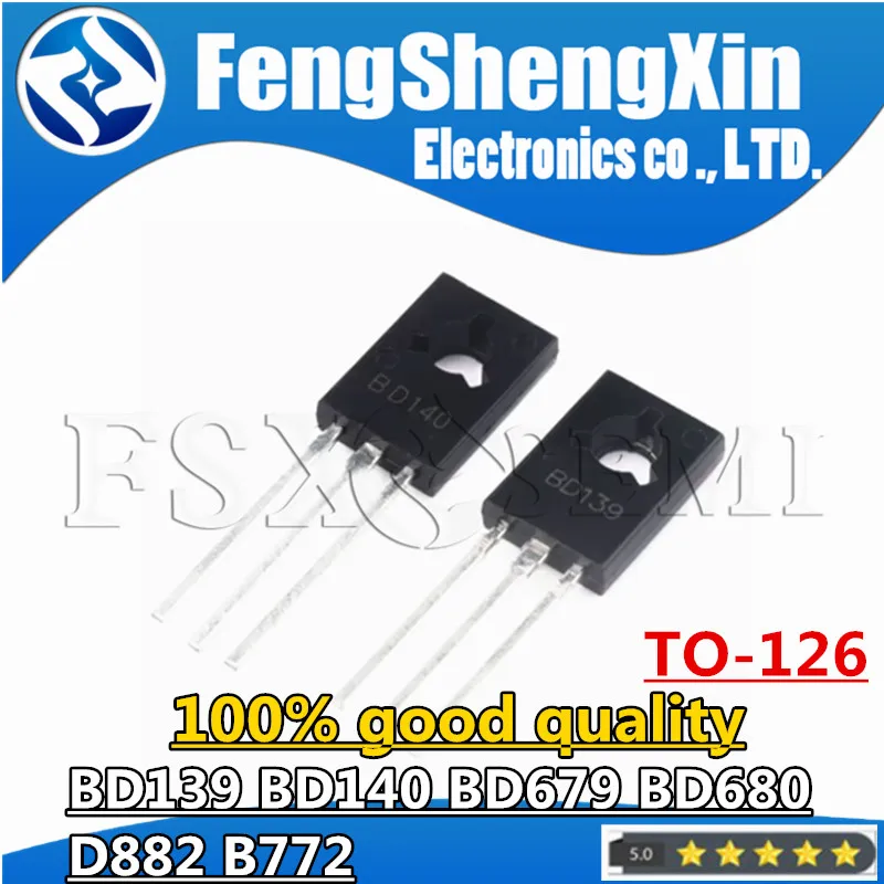 20PCS BD139 BD140 ( 10PCS BD139 + 10PCS BD140 ) (10PCS BD679 + 10PCS BD680 ) (10PCS 2SD882 + 10PCS 2SB772 ) TO-126 D882 B772