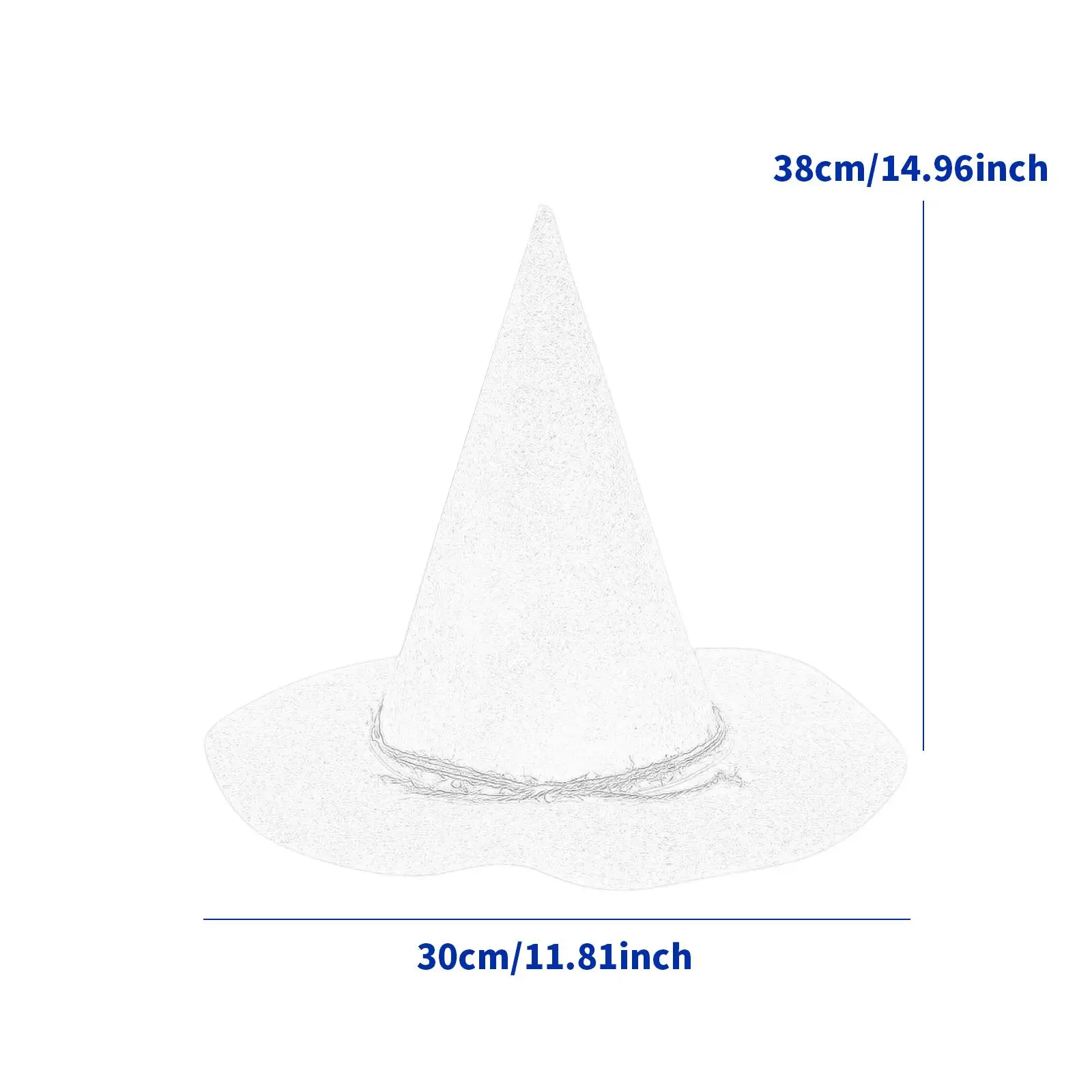 Halloween Witch Hat Prop Comfortable Novelty Pointed Cap Costume Accessory for Stage Performance Holiday Themed Party Masquerade