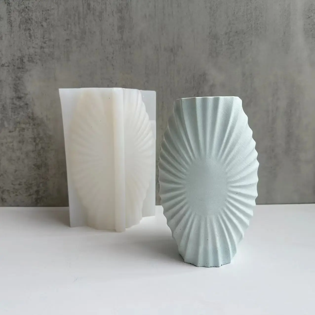 

Creative Shell Texture Vase Silicone Mold Flower Pot Plaster Cement Resin Mould Hydroponic Vase Gypsum Concrete Molds