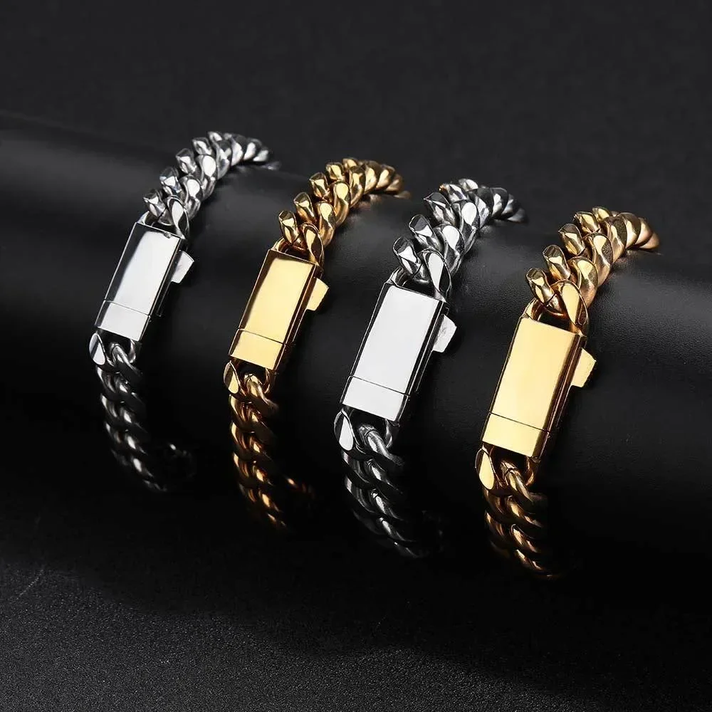 

100% S925 Sterling Silver Cuban Bracelet Classic Casual Jewelry for Men Fashion Charm Gift for Boyfriend