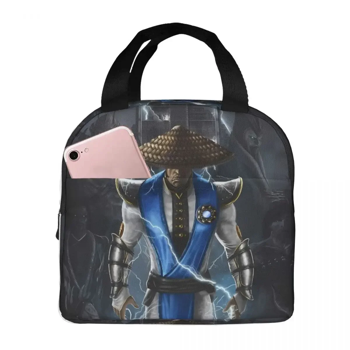 Raiden Lunch Bag box Game Mortal Kombat Children Aluminum  Foil Portable Lunchbox