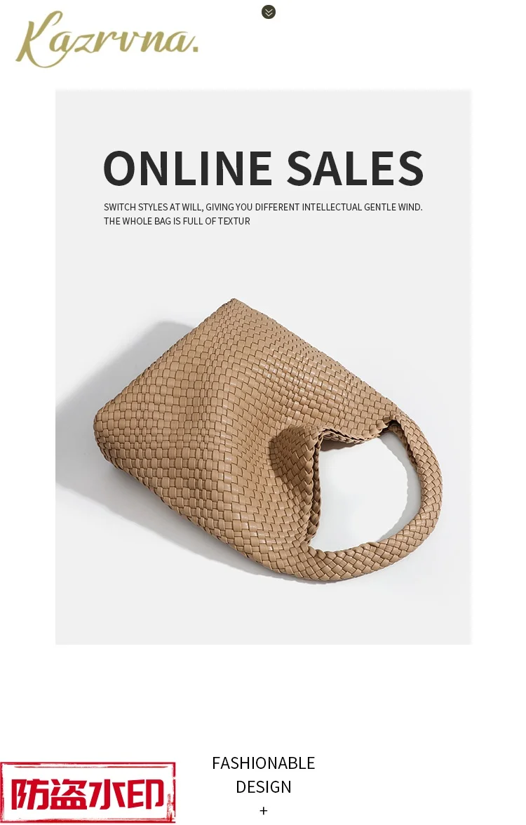 Leichte, luxuriöse, handgefertigte, gewebte PU-Tasche, Designer-Tasche mit Tragegriff, tägliche Pendeltasche für Damen, einzelne Umhängetasche, Freizeit- und Outdoor-Reisetasche – Detail 10