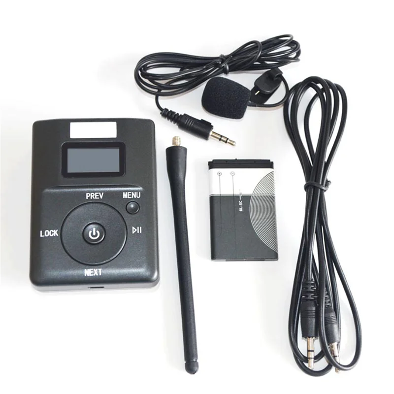 

Efficient-Mini Portable Stereo Digital FM Transmitter FM Radio Station Broadcast With Microphone Support TF Card Aux