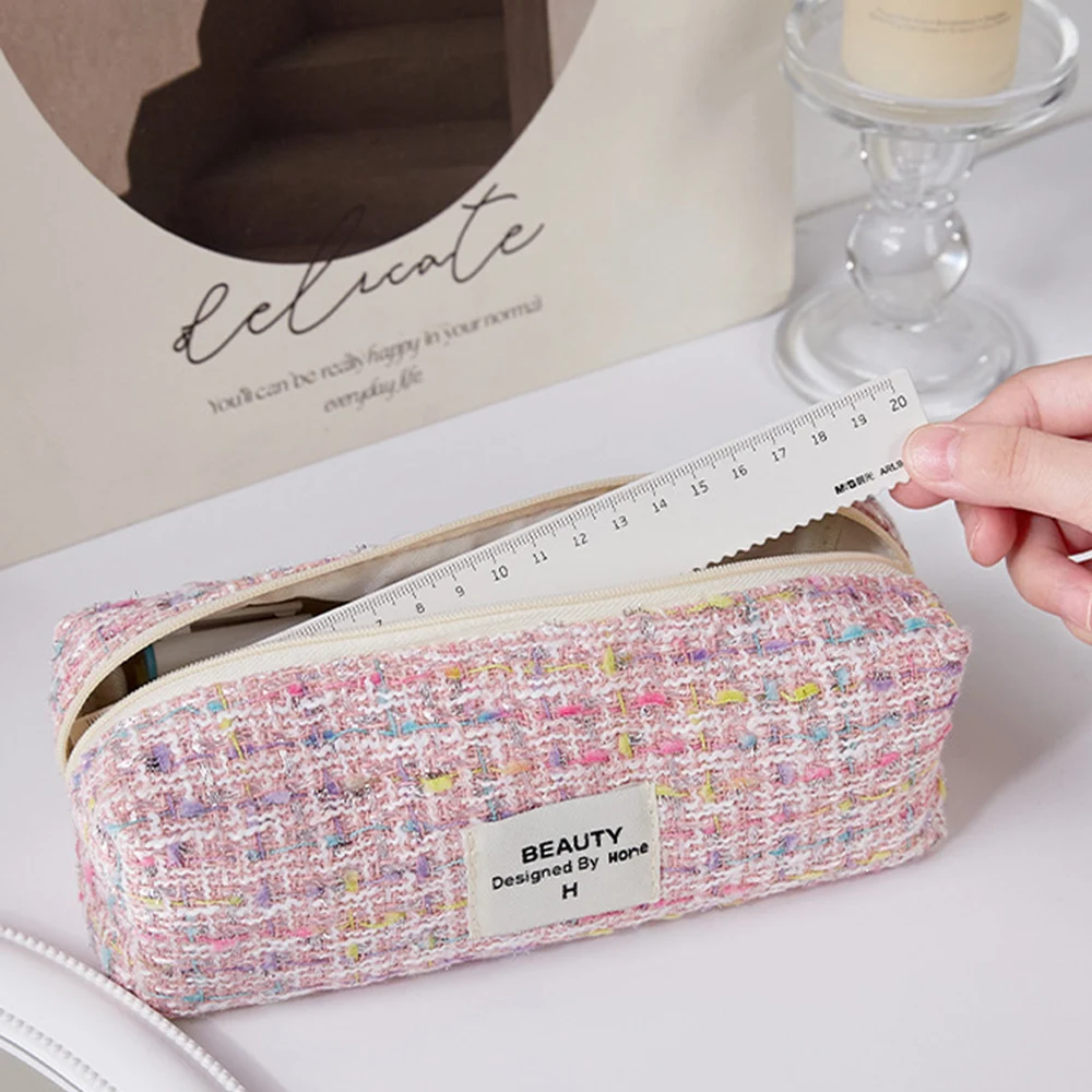 New Canvas Pencil Case High-end High Value Pen Bag Large-capacity Pencil Bag