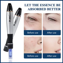 Dr Pen Ultima A1 With 12Pcs Needle Kit Profesional Derma Pen Wired Microneedling Derma Pen Facial Mesotherapy Beauty Device