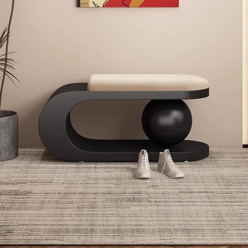

Light luxury and high-end sense of high-end entrance, shoe change stool, bench stool, bedside stool, creative clothing store,