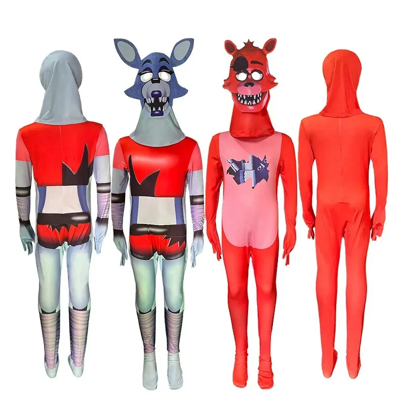 2025 Nuovo Costume di Halloween Per Bambini Cinque Notti Freddyed Tuta Cosplay Incubo Bonnie Fnaf Freddy Anime Carnevale Regalo per K