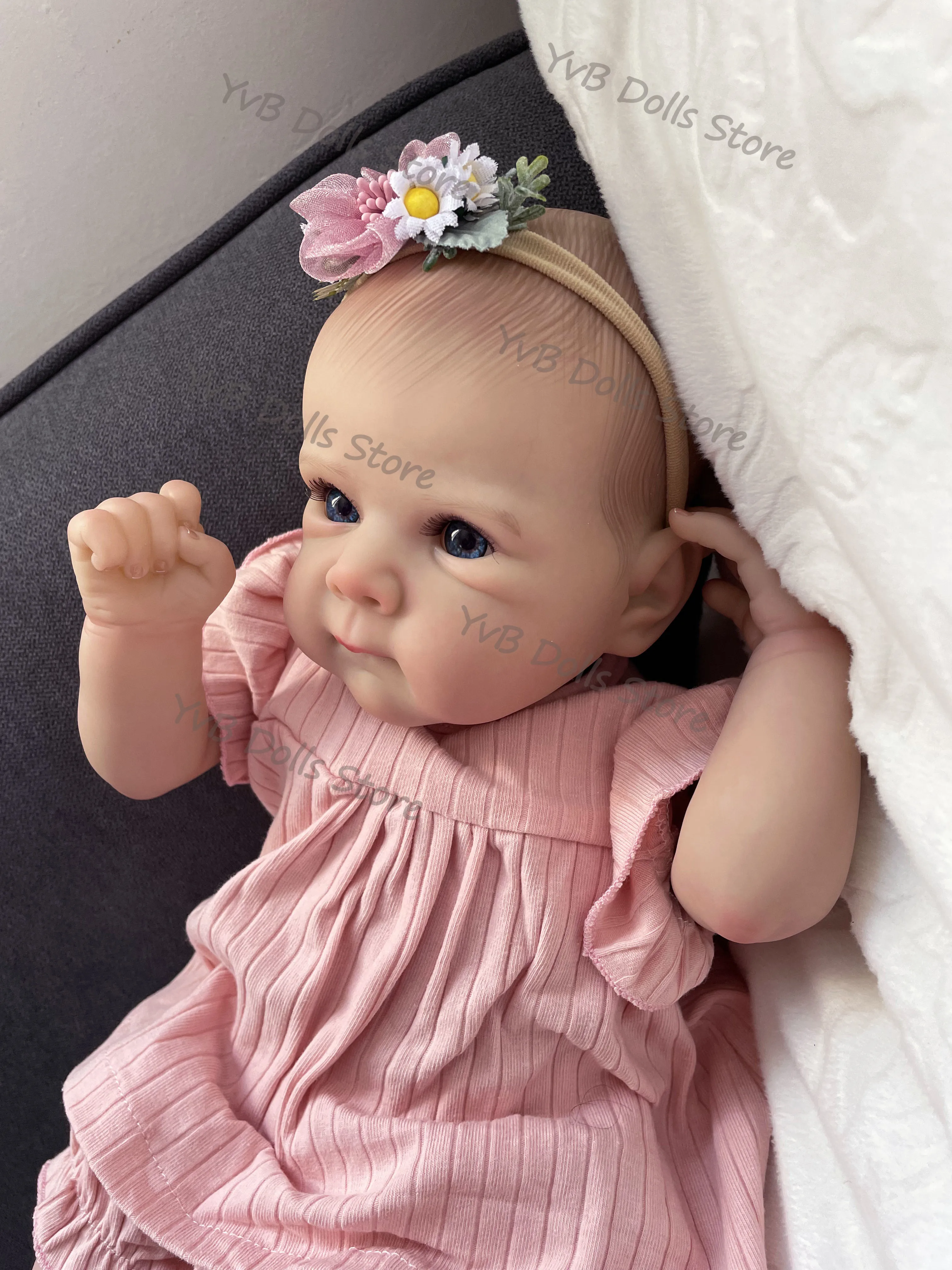 45cm Bettie Zachte Doek Lichaam Levensechte Reborn Babypop Handgemaakte Schilderij 3D Huid met Zichtbare Aderen Hand Tekenen Haar