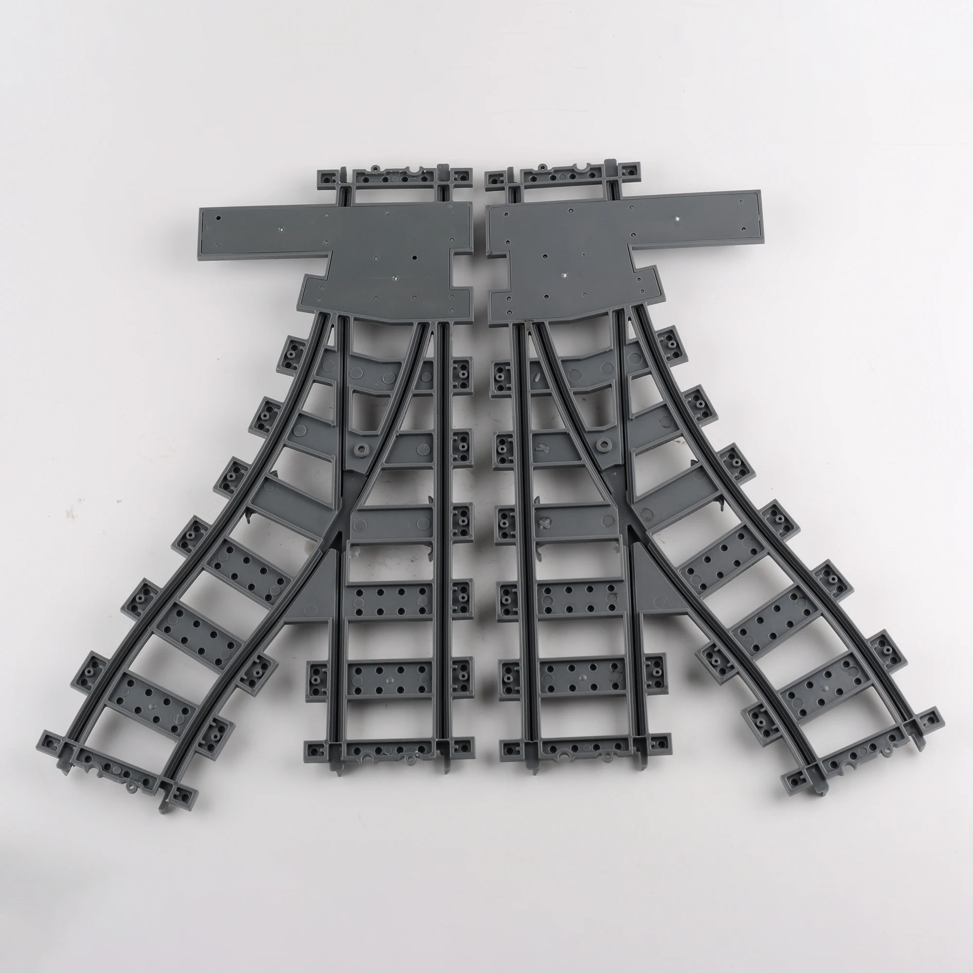 Bouwstenen Stadstreinen Tracks Zachte rechte gebogen kruisrails Afstandsbediening Furcal Tracks MOC Creatief spoorwegenspeelgoed
