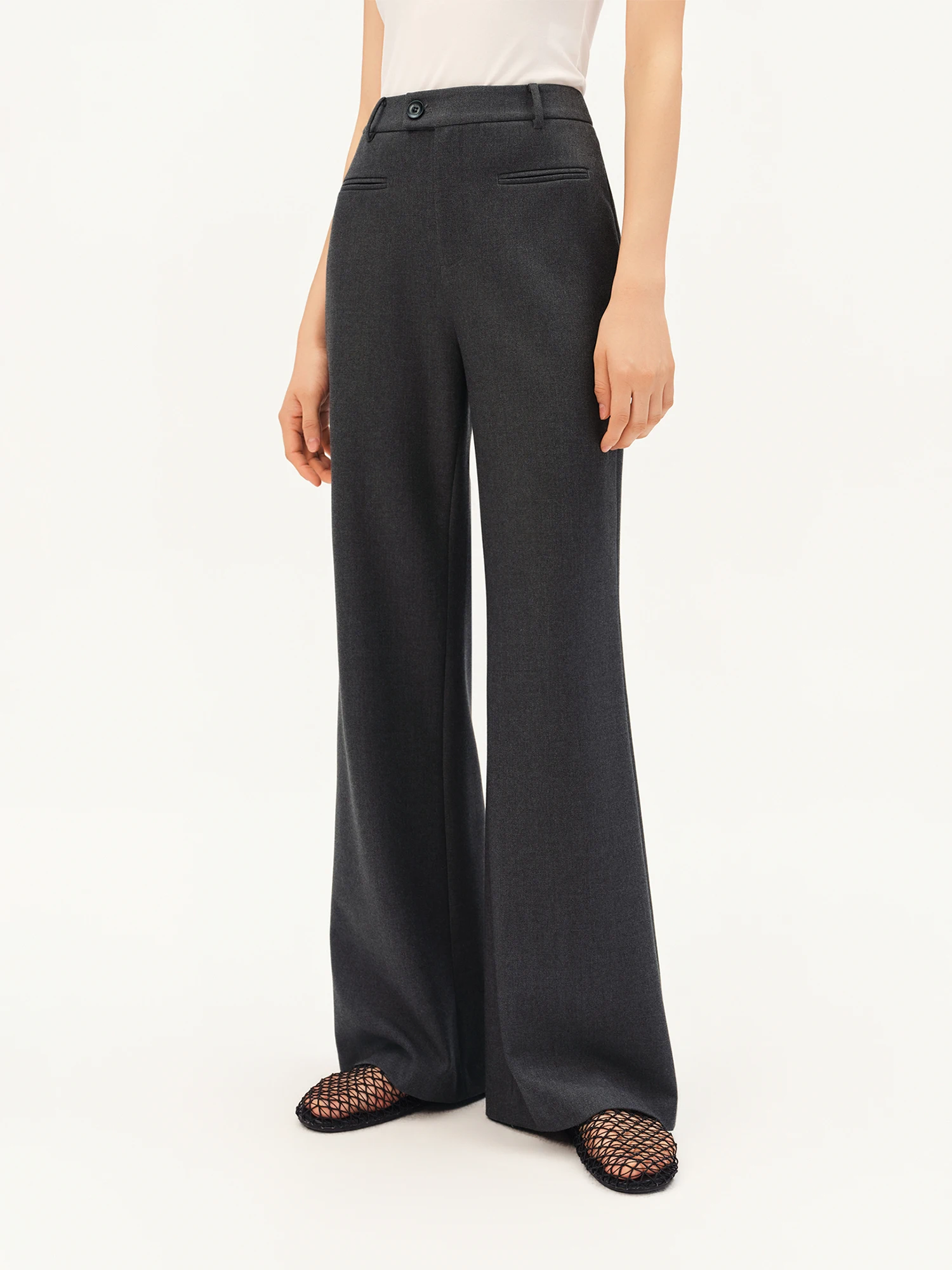 ZIQIAO 2026 Summer-Fall Women's Chic Flattering Flare Pants - Versatile Casual Floor-Length Pants for Office & Daily Wear