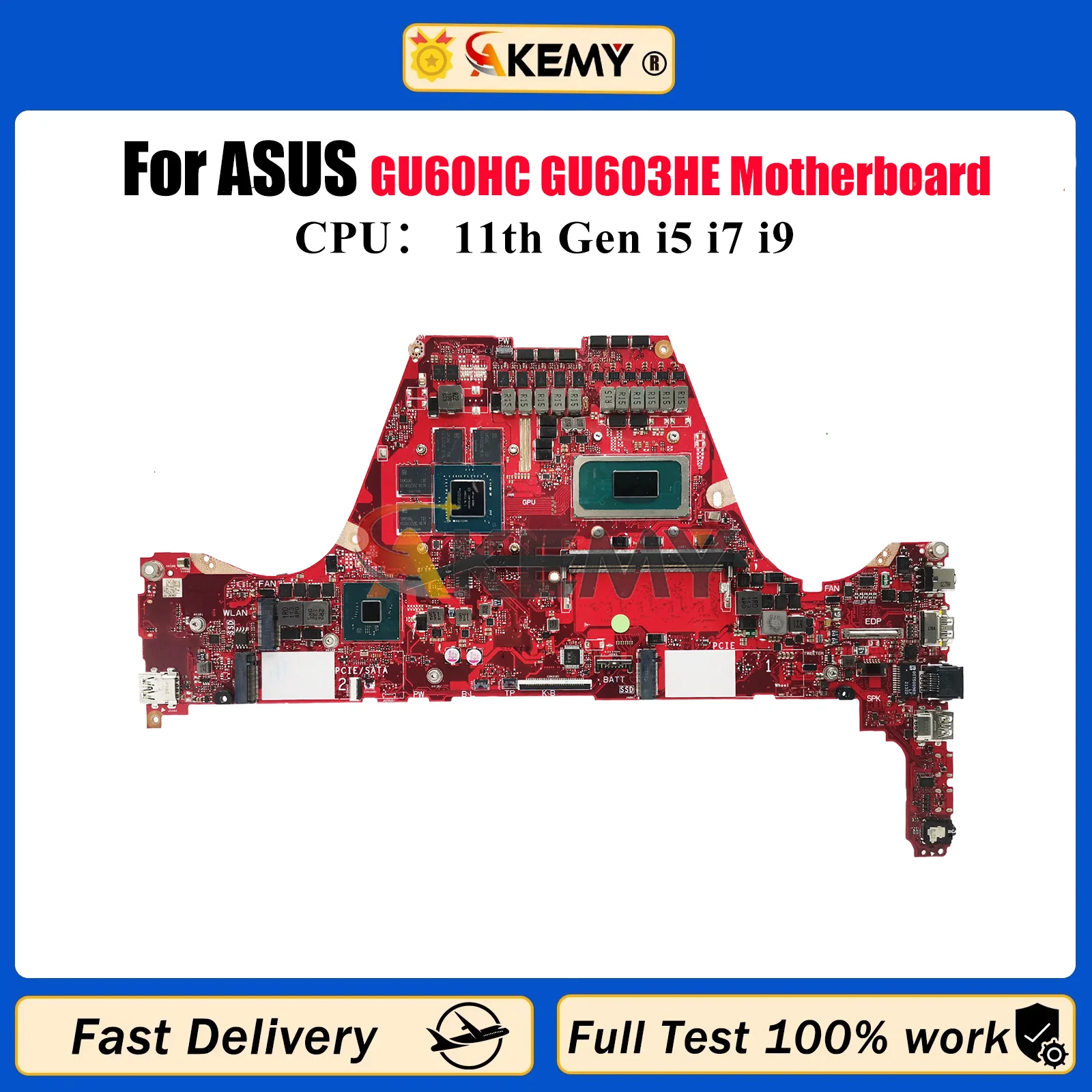 

GU603HE Laptop Motherboard For ASUS ROG Zephyrus M16 GU603 GU60HC GU603HE Mainboard W/ 11th Gen i5 i7 i9 100% tests OK fast ship