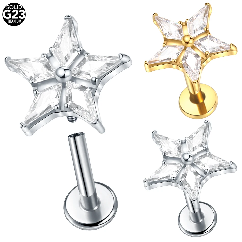 G23 Titanium Ear Tragus Cartilage Helix Piercing Stud