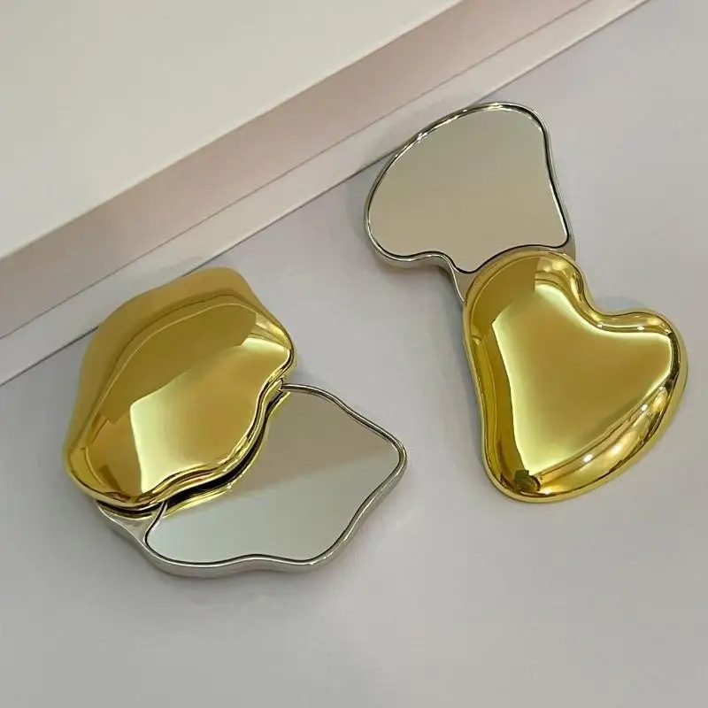 Double-sided Heart Shape Makeup Mirror Girl Cute Small Mirror Portable Student Rotating Mirror Cosmetic Beauty Tools Handheld