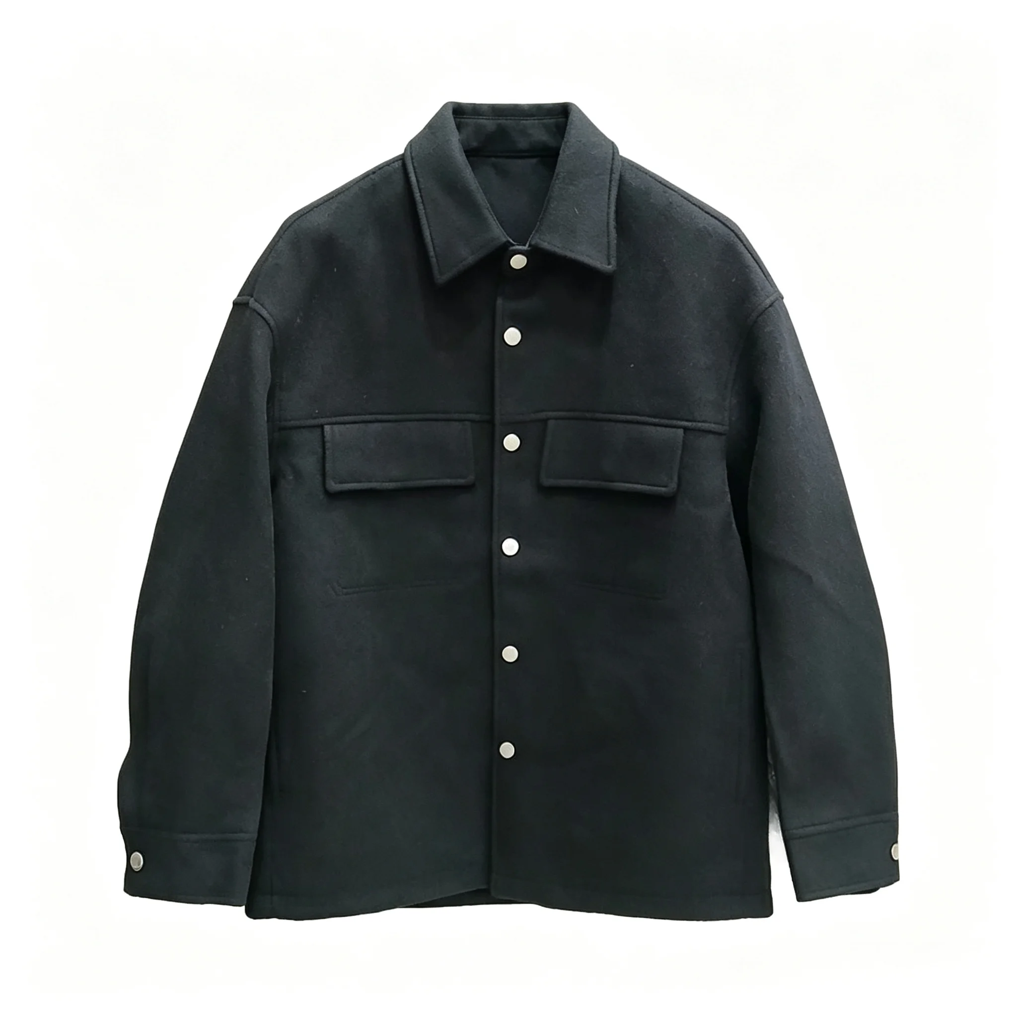High Quality Men's Warm 100% Pure Wool Coat 2026 Winter Goose Down Liner Windbreaker Jacket Turn-Down Collar Casual Outerwear