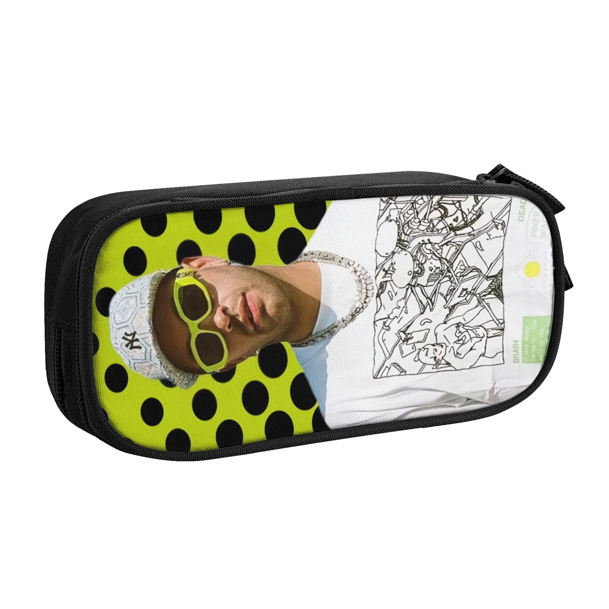 Colombian Feid Ferxxo Pencil Cases for 90s Rapper Rap Music Singer Rapper Songwriter Large Capacity Pen Box Bag Stationery