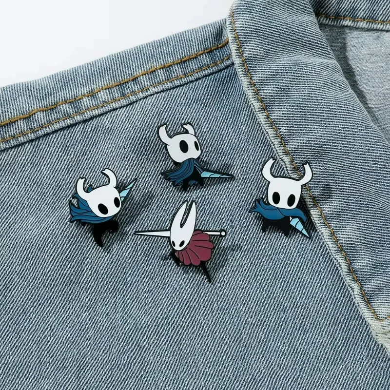Hollow Knight 4Pcs Enamel Pin Set Metal Brooch Badge Game Cosplay Lapel Pin Backpack Clothes Jewelry Accessories Fans Gifts view 5