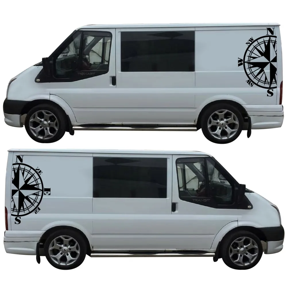 2 Piece Vinyl Sticker Set for Camper Van For Motorhome RV Trailer Car Truck for caravan with Fashionable Appearance Enhancement