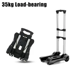 Folding Luggage Cart Two-wheel Trolley Portable For Home Travel Shopping Foldable Barrow Hand Sack Heavy Duty